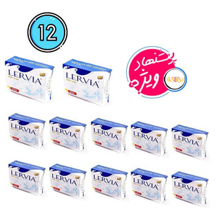 صابون شیر لرویا LERVIA سفید کننده و روشن کننده با وزن 90 گرم ۱۲ عددی