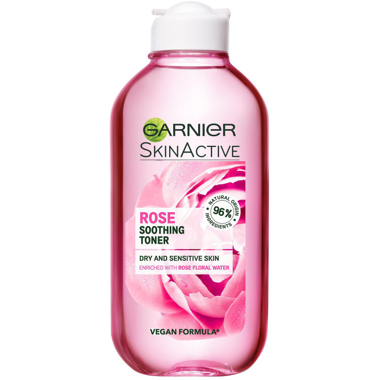 تونر پوست خشک و حساس عصاره گل رز بوتانیکال گارنیه 200ml