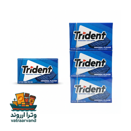 آدامس تریدنت Trident طعم اصلی Original Flavor رنگ آبی - بسته ۱۲ عددی