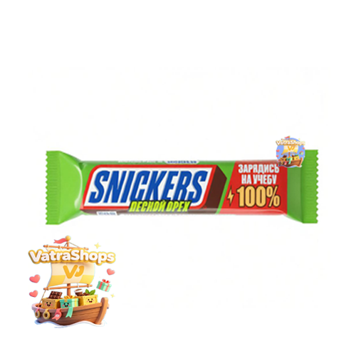 شکلات اسنیکرز فندقی SNICKERS «Лесной орех» – انرژیزا و خاص
