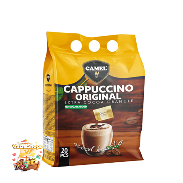 نمای بستهبندی کاپوچینو CAMEL No Sugar Added